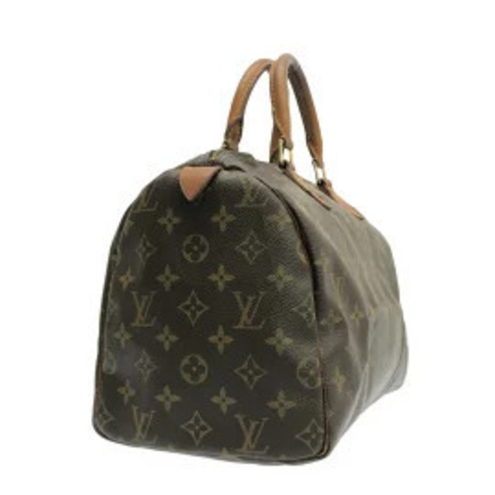 Louis Vuitton Speedy Monogram Canvas Handbag Brown